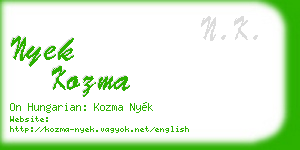 nyek kozma business card