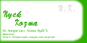 nyek kozma business card